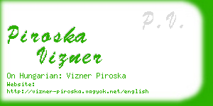 piroska vizner business card